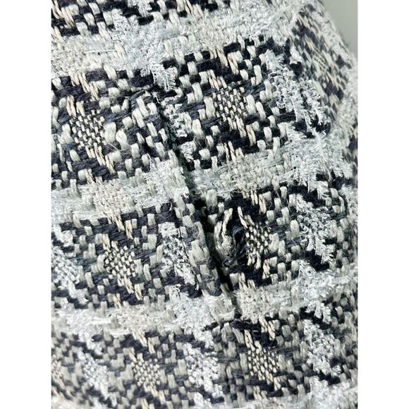 Moulinette Soeurs Women's Tweed Sleeveless Mini Dress Two-Tone Blue Black Size 2 - Picture 3 of 13